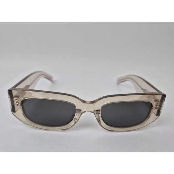 Saint Laurent SL 697 003 SL697 Transparent Clear Beige/Grey Mirror Sunglasses main image 5